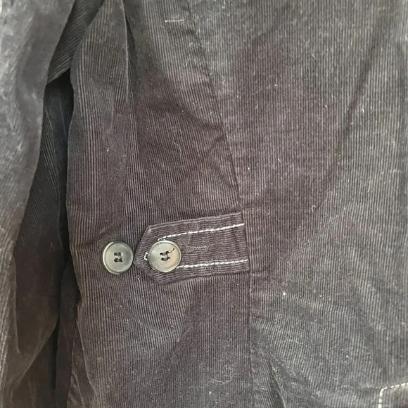 Vtg Inc International Concepts Womens Black Corduroy Jacket M Petites Button - Picture 9 of 10
